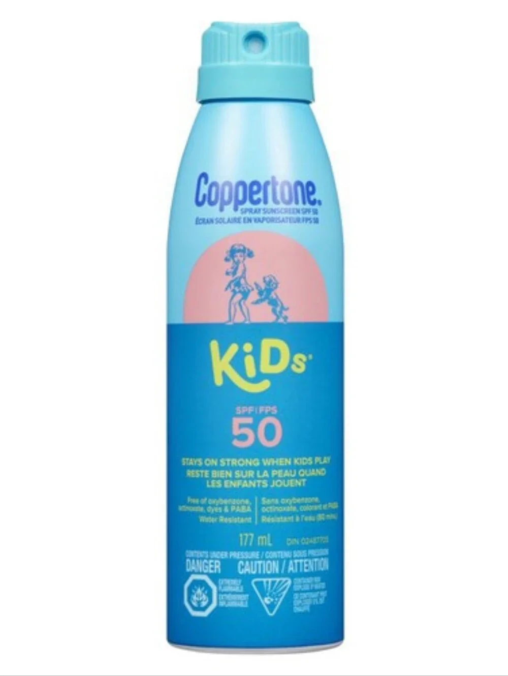 Coppertone Kids SPF 50 Sunscreen Spray 2-Pack - Bright Teal & Navy